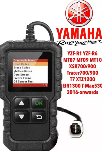 Yamaha FI OBD2 Fehlercode Scanner Diagnosewerkzeug MT10 MT09 MT07 XSR R1 R6 T7