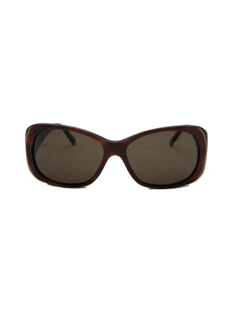 CHANEL #243 Sunglasses Plastic black brown Women's