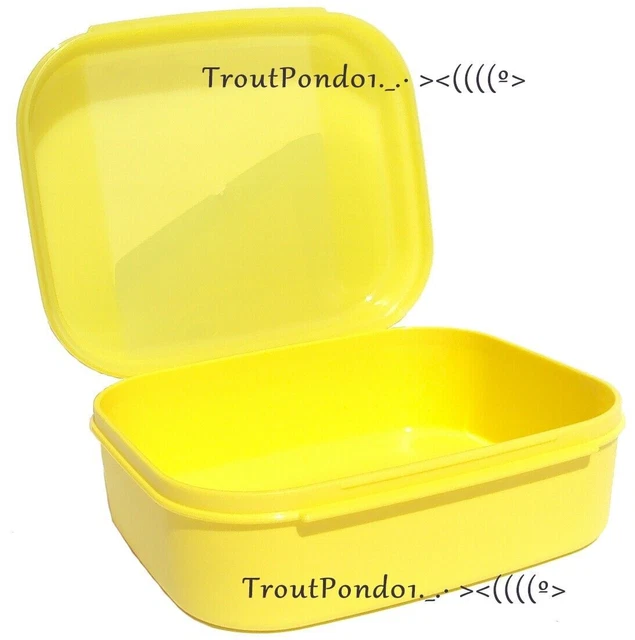 TUPPERWARE STORZALOT FLIP Top Box Yellow Container Storzalot