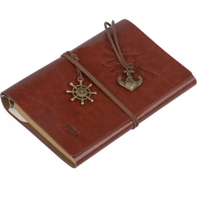 Legend of Zelda Refillable Leather Journal (brown) 7x5 Diary Sketchbook Notebook