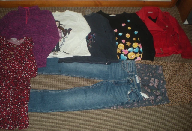 Bundle Girls Clothes age 7-8yrs Jeans Jeggings Dress Tops Jacket Sweatshirt Zara