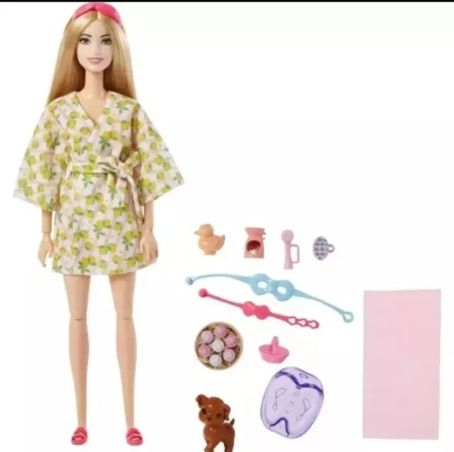 Mattel HKT90 Barbie Self-Care Posable Doll With Puppy