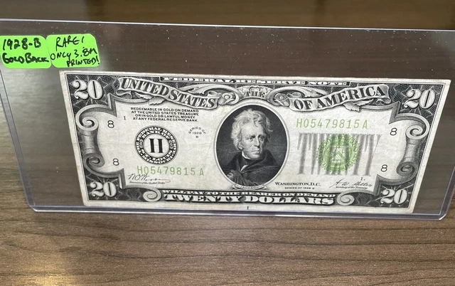 FR. 2052-Hlgs 1928-B $20 LGS LIGHT GREEN SEAL FRN ST. LOUIS, MO VERY FINE