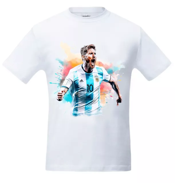 Lionel Messi Shirt Barcelona Jersey Fan Print Argentina Champion Mens All Size