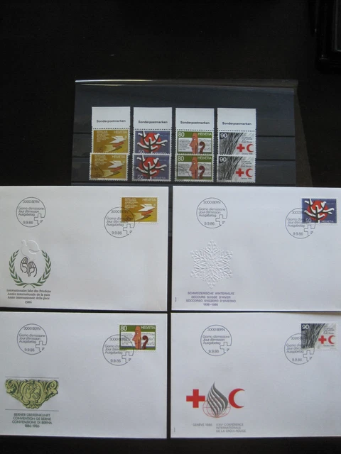 Schweiz MiNr. 1327-1330  postfrisch** + gestempelt + FDC (GB 1298 )