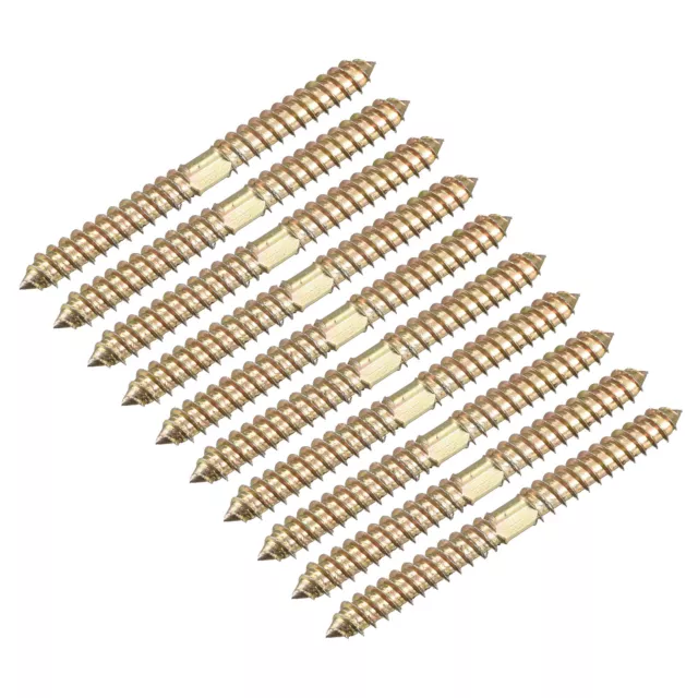 8x90mm Hanger Bolts, 12pcs Double Ended Thread Wood to Wood Dowel Screws