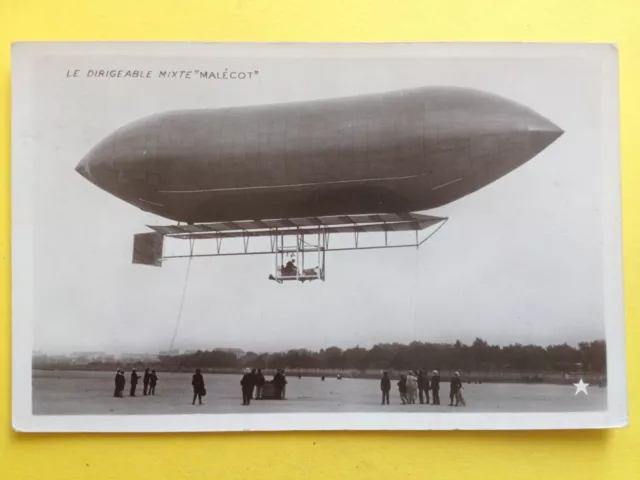 cpa AVIATION Le BALLON DIRIGEABLE MIXTE " MALÉCOT " Airship French air balloon