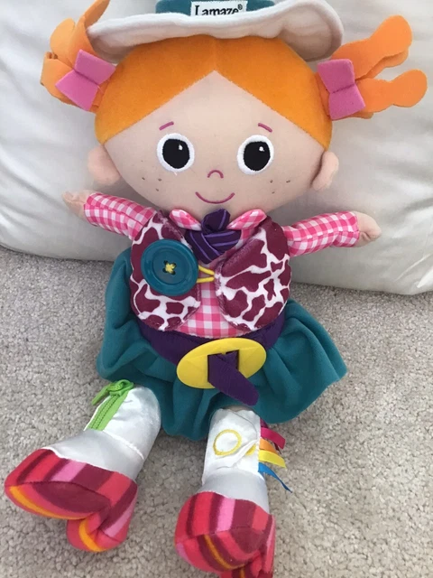 LAMAZE LEARNING CURVE Cowgirl Soft toy Sensory Fastenings