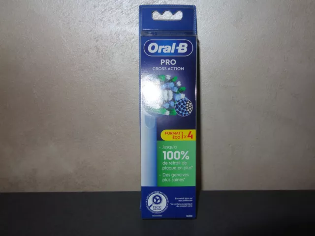 4 Brossettes Oral B Pro Cross Action  Têtes Brosse à Dents Électrique