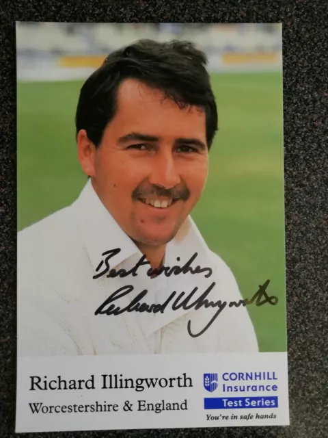 Richard Illingworth autograph - Cricket. Worcestershire and England