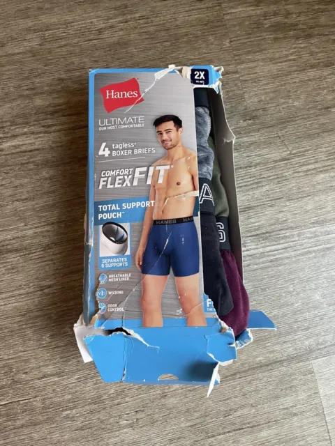 Hanes Men's Comfort Flex Fit Breathable Stretch Mesh Boxer Brief 3 Pack