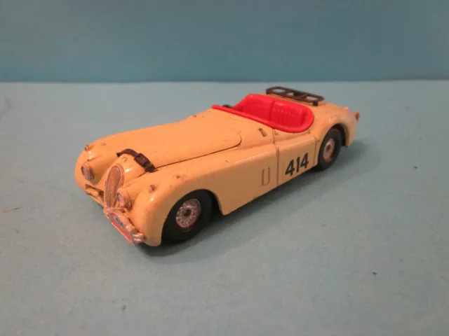 Vintage Corgi Jaguar XK120. Incomplete. Play Worn. Spares or Refurbishment.