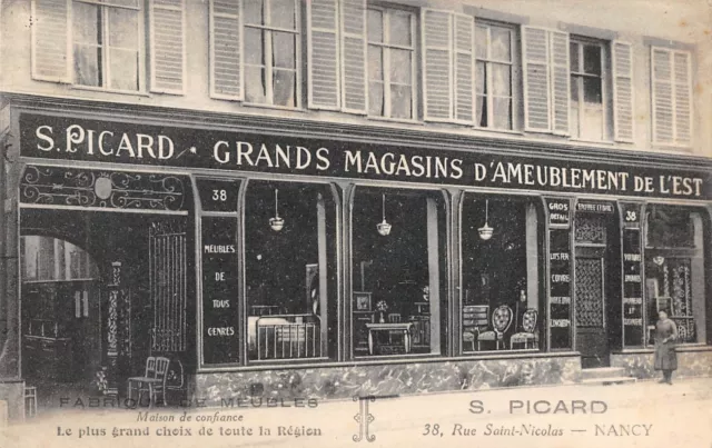 Cpa 54 Nancy Magasin S.picard Magasin D'ameublements Rue Saint Nicolas
