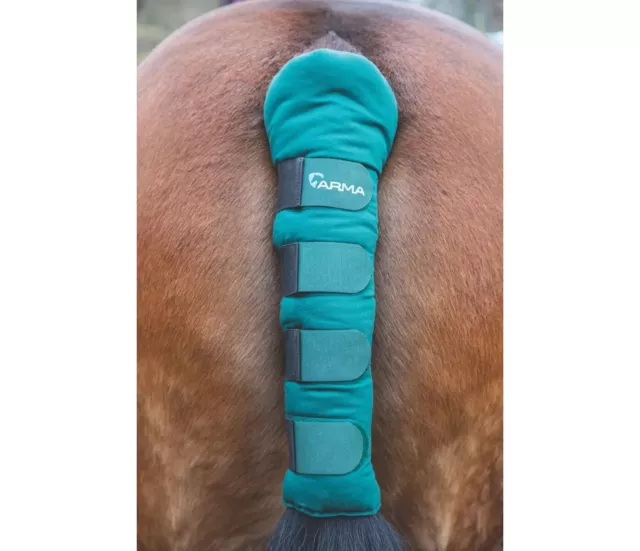 Shires Arma Padded Horse Tail Guard  Green