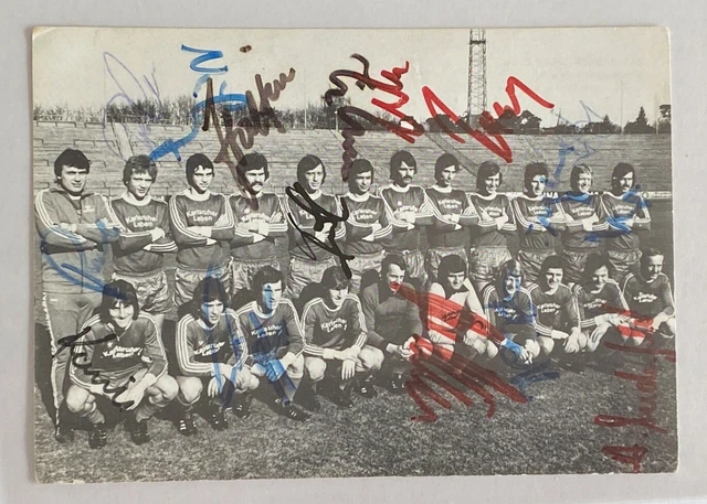 Karlsruher SC KSC Mannschaft 75/76 Autogrammkarte original signiert (Oy-2555