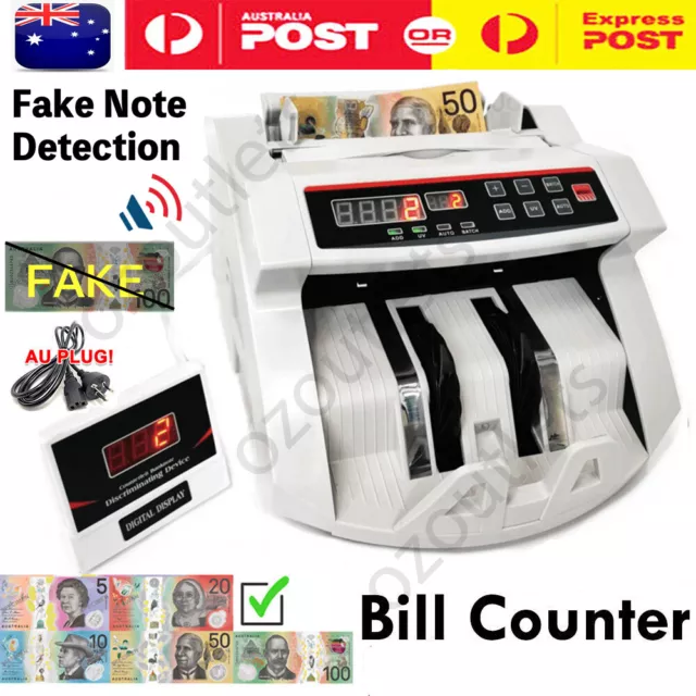 Bill Counter Money Cash Counter Machine Notes Counting Machine Automatic AU