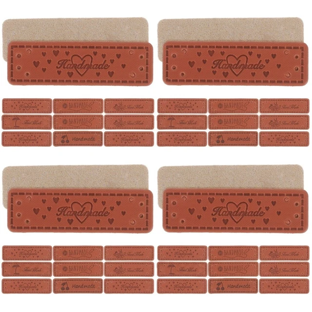 200 Pcs Leder Kleideretikett Benutzerdefinierte Kleidungsetiketten Brown