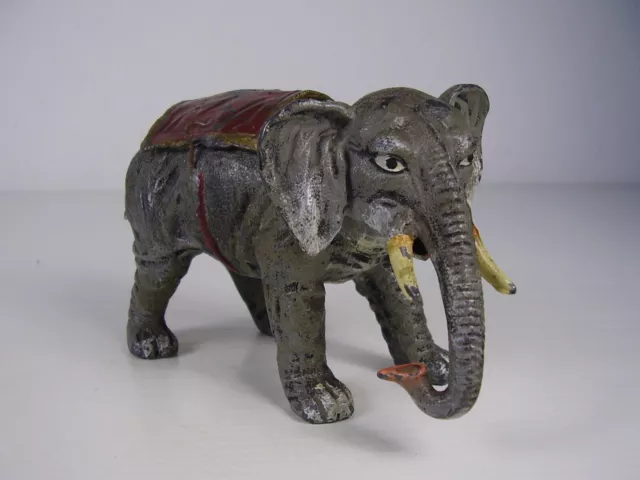 Antike schöne Georg Heyde Zinn Spardose Elefant vor 1945