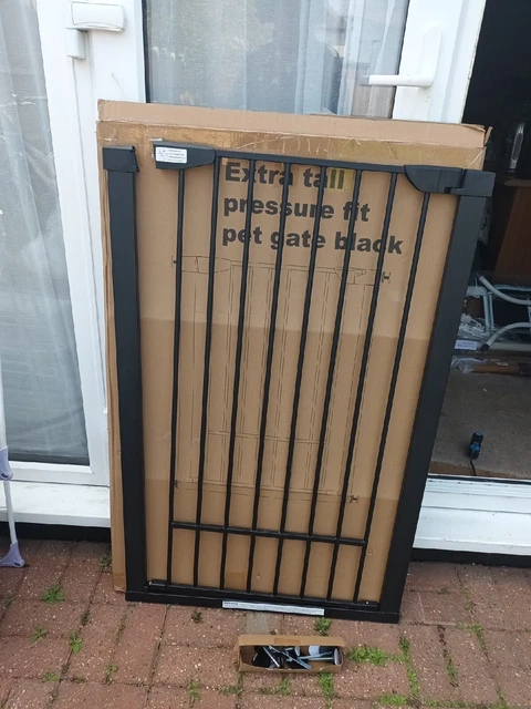 Argos Hund/Kind Tor Schutz Haustiere Druckpassform Haustier Großes Tor schwarz 110/75cm