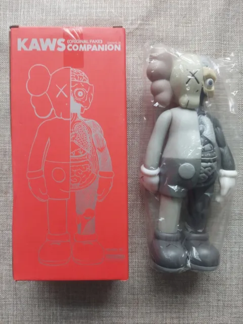 KAWS Original Fake Companion 8 Inch Model/ dissected flayed/Grey. New