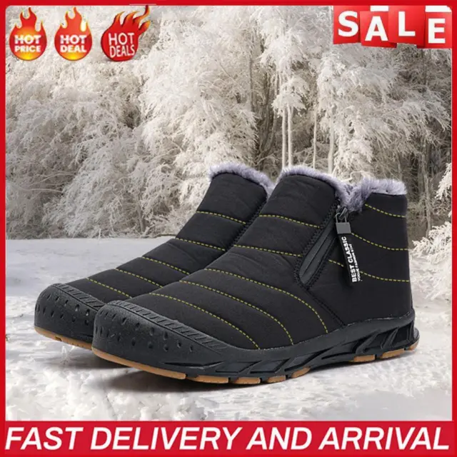 Fur Lined Winter Snow Boots Snow Boots Warm Plush Fur Ankle Boots Men for Winter
