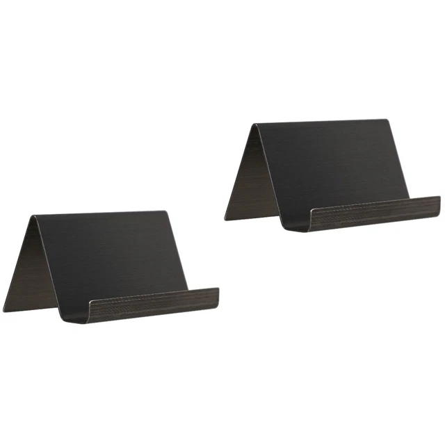 2 Pieces Stainless Steel Business Card Holder Office Place Holders