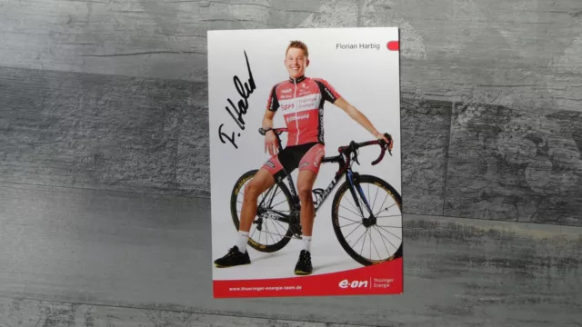 CYCLISME carte cycliste FLORIAN HARBIG Equipe THUERINGER ENERGIE TEAM Signé
