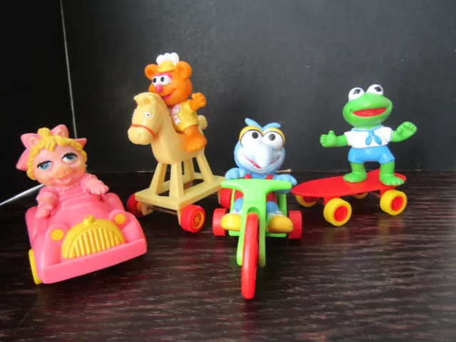 Vintage 1986 Gebrauchtes Set Mit 4 Usa Mcdonalds Jim Henson Muppet Babys Glückliches Mahlzeit Spielzeug