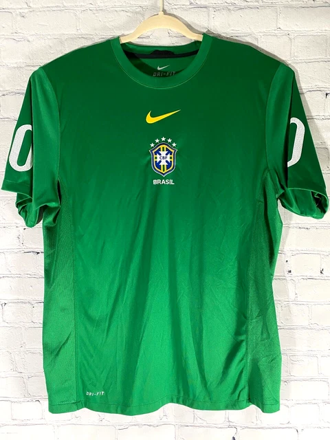 Brasil CBF Futbol Soccer Green Men’s Nike Short Sleeve Dri-Fit T-Shirt XL