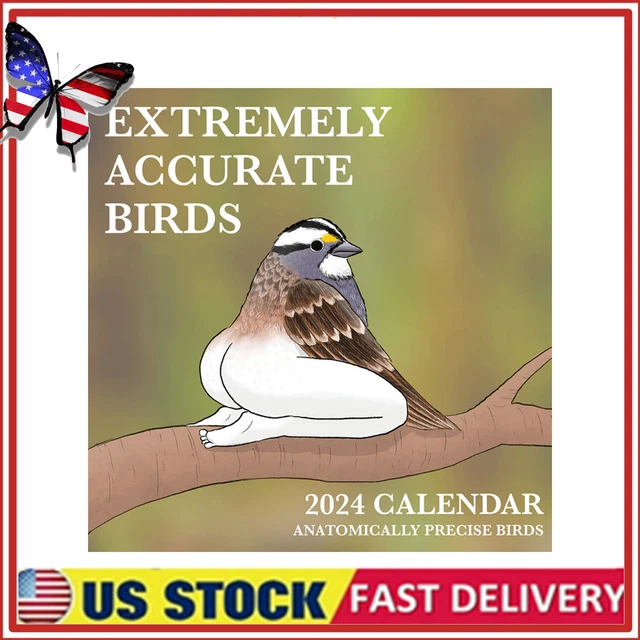 FUNNY 2025 CALENDAR OF EXTREMELY ACCURATE BIRDS Calendar Wall Calendar