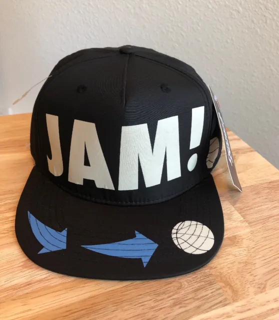Lemar & Dauley Black JAM with Basketball on Bill SnapBack Hat