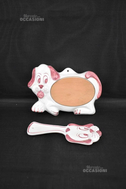 Chien En Céramique De Accrocher Avec Découper, Forgeron Teresa 27x16 CM +