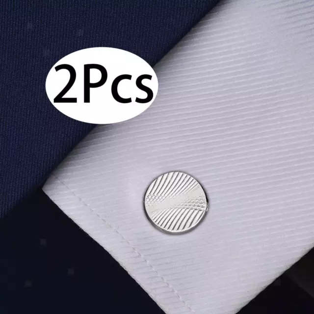 Boutons De Manchette En Argent Pour Hommes, 2 Pièces, Pour Cérémonie Formelle