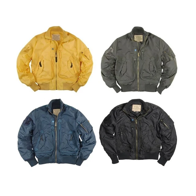 thumbnail image 2 of MAD INK Men's MA-1 Bomber Jacket - Army Green Military Biker Pilot Retro Harrington Style 2 of 6