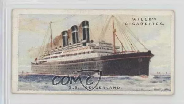 1924 Wills Merchant Ships of the World Tobacco SS Belgenland #29 1md
