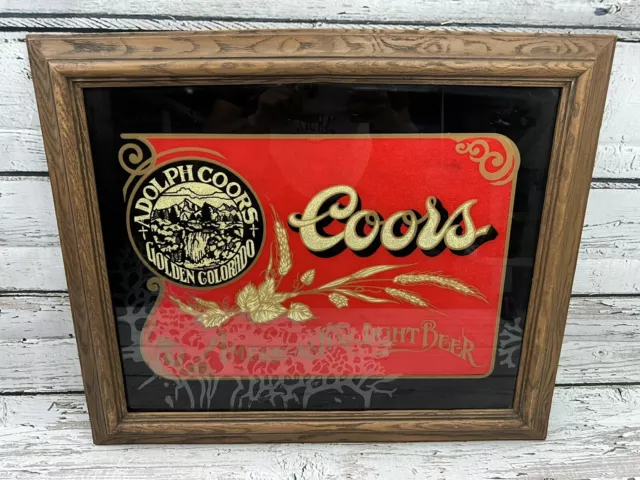 Vintage Adolph Coors Golden Colorado "America's Fine Light Beer" Beer Bar Sign