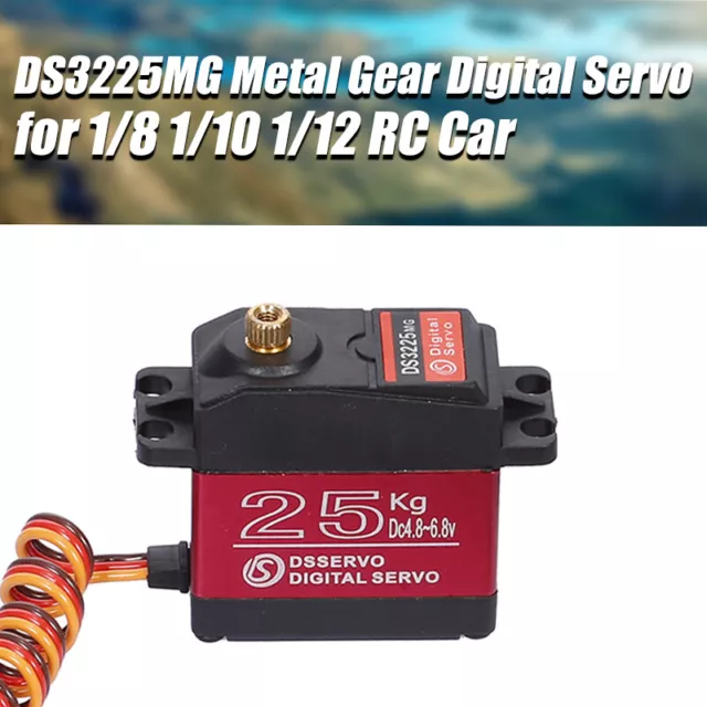 25KG Waterproof Servo Metal Gear Digital Servo for 1/8 1/10 1/12 RC Car