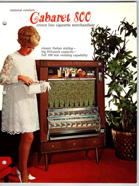 Cabaret 800 National Vendors Cigarette Vending Machine Flyer Promo 8.5" x 11"