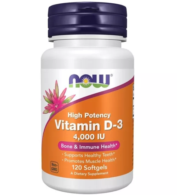 Now Foods Vitamine D3 4000 IU, 120 gélules