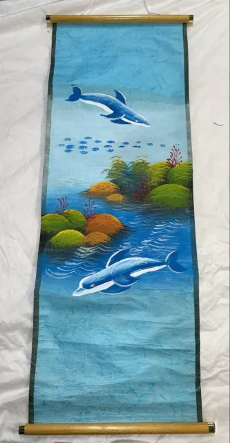 Thai Hand Painted Mulberry Paper Scroll