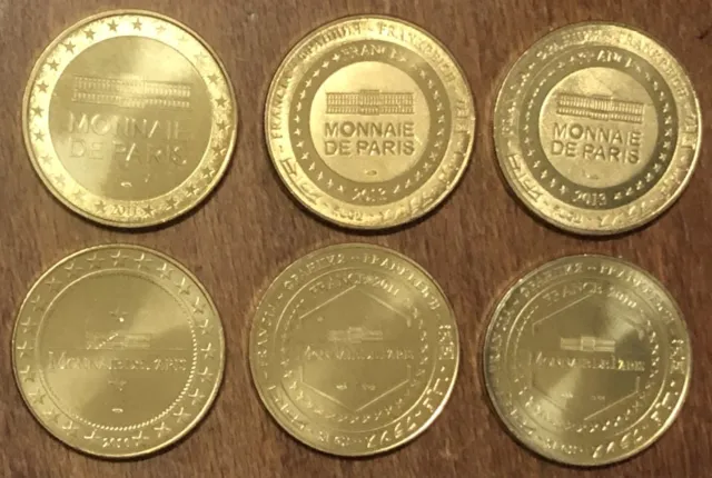 Mdp Lot De 6 Médailles Monnaie De Paris Jeton Touristique Medals Coins Tokens 2