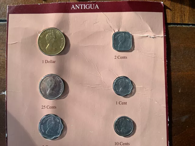 1981-1989 East African States Antigua Coin Set