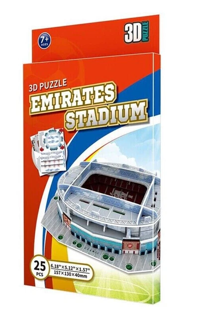 Puzzle 3D Arsenal – Stade Emirates Officiel – 108 Pièces Prédécoupées – Dès 7 Ans – Maquette à Construire Soi-même
