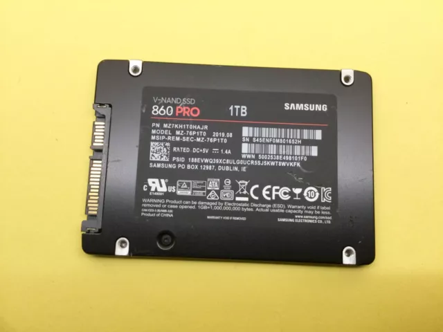 *** Samsung 860 Pro Series 1 TB SATA3 V-NAND 2,5 pulgadas SSD MZ-76P1T0 ***