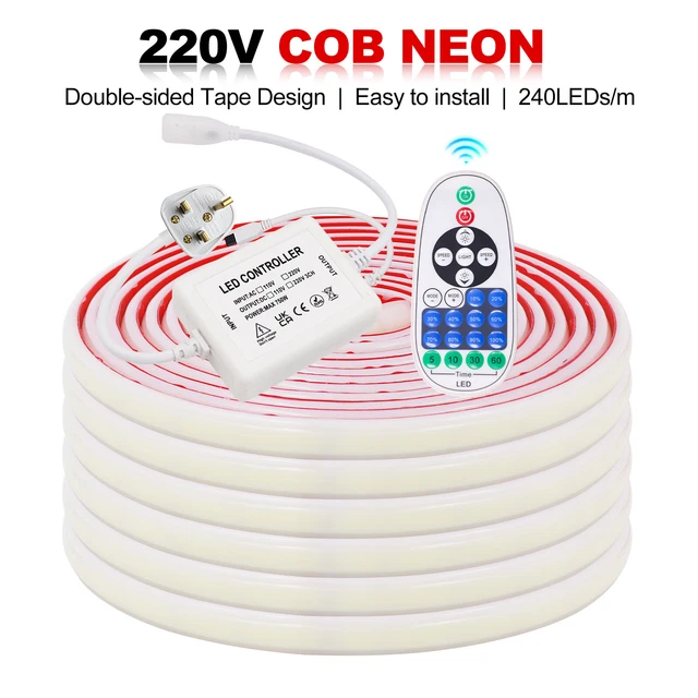 Striscia Led 2 Mt Metri Luce Naturale Flessibile Tubo Decorativo