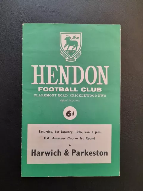 1966 Hendon v Harwich & Parkeston Fa Amateur Cup 1st Rnd