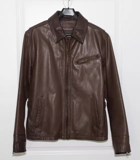 Eddie Bauer Mens Leather Jacket Small