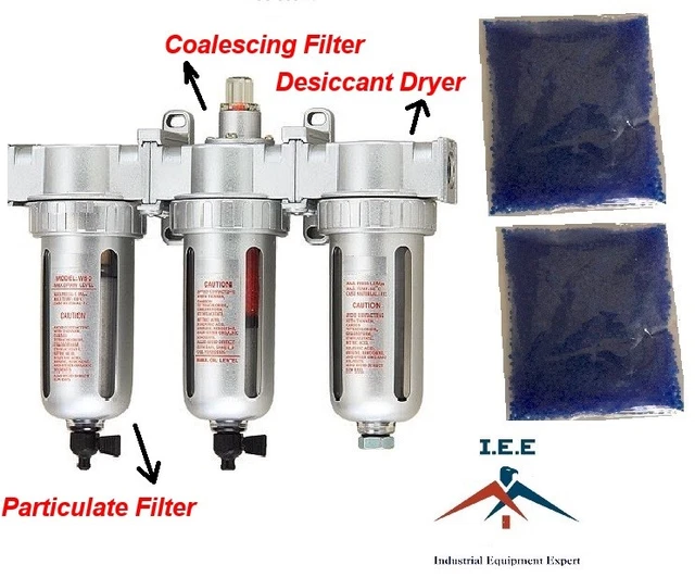 3/8& COMPRESSED AIR Inline Particulate Filter / Desiccant Dryer