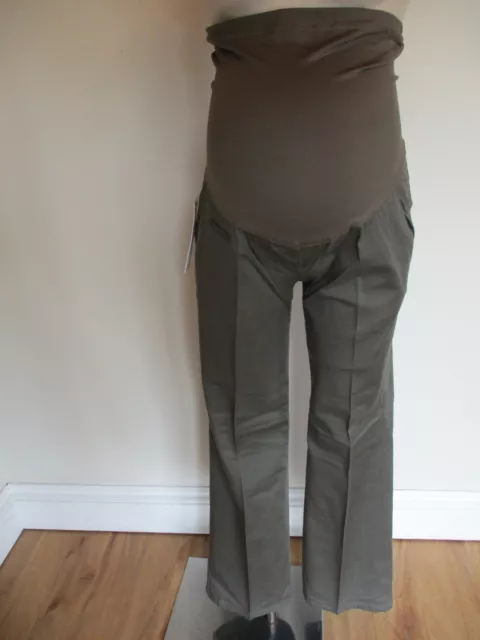 Liz Lange Maternity Grey Over Bump Chino Trousers Size 14 16 18 20 22 New Ll7