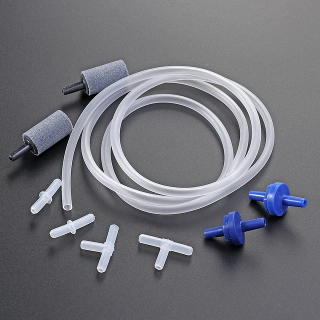 1M Aquarium Tropical Standard Airline Tubing 2Pcs Tee Joint Manifold Connection